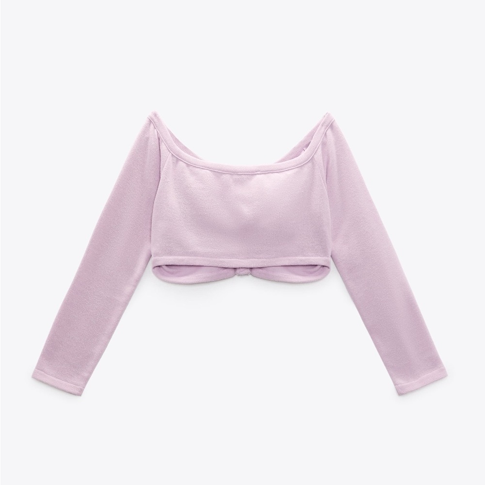 Zara Soft Cropped Ruched Cardigan - Picture 4 of 10
